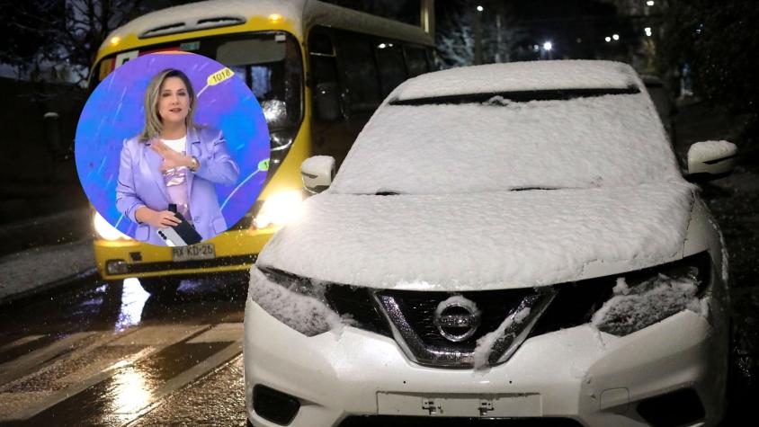 No solo será lluvia: Michelle Adam pronostica nieve en sectores de la Región Metropolitana