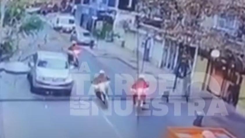 El video del momento exacto del atropello a carabinero en pleno Santiago Centro