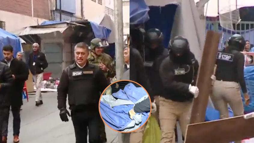 Mario Desbordes lidera el desalojo de 5 mil toldos azules en Meiggs: el alcalde llegó con chaleco antibalas