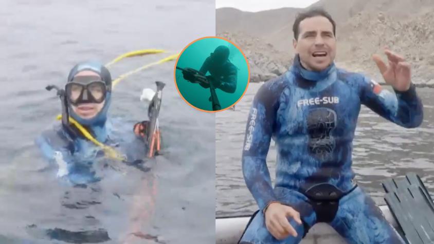Pangal vive complejo momento al ser sorprendido por sismo de 6,4 mientras buceaba: "Sentí que mis oídos..."