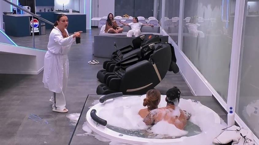 Así fue la interrupción de Marlen Olivari al fogoso momento de Luis Jiménez y Disley en el jacuzzi