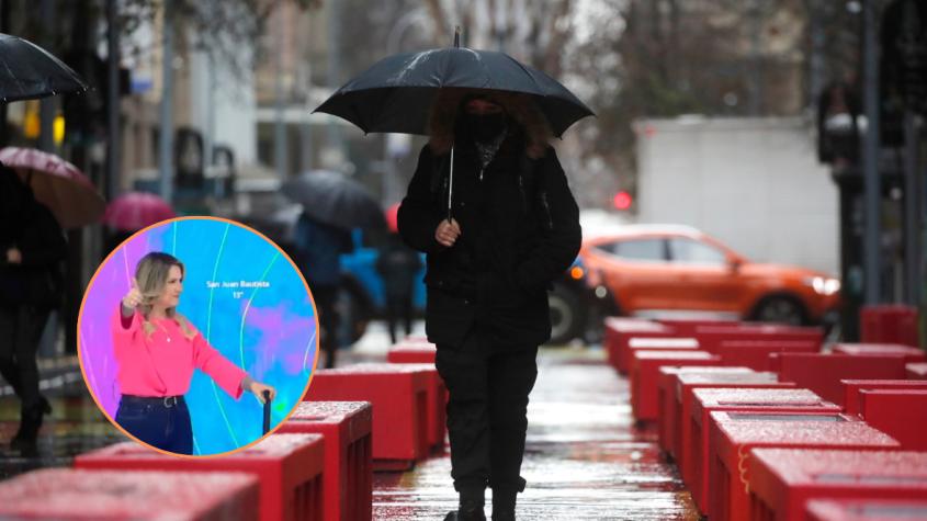 Hasta 8 milímetros: Michelle Adam cuenta a qué hora comienza la lluvia este fin de semana en Santiago