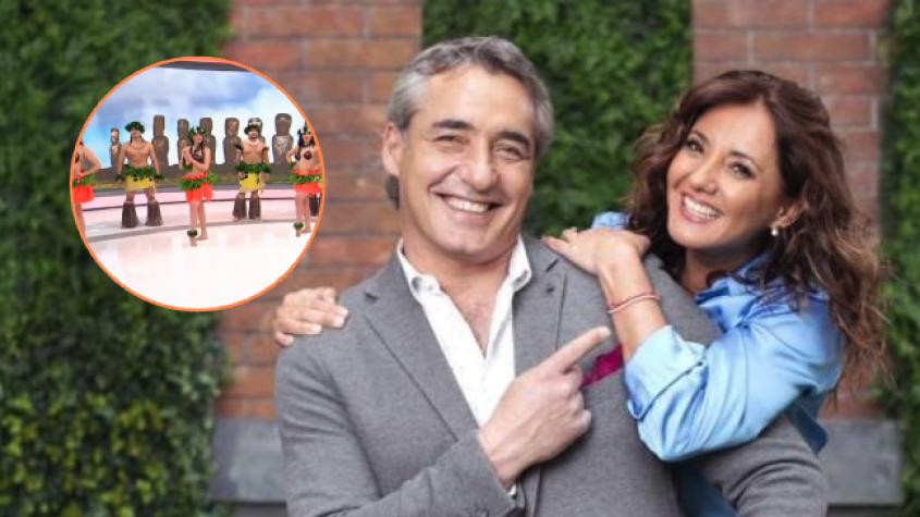 José Luis Repenning y Priscilla Vargas se lucieron bailando pascuense: el panel quedó sorprendido