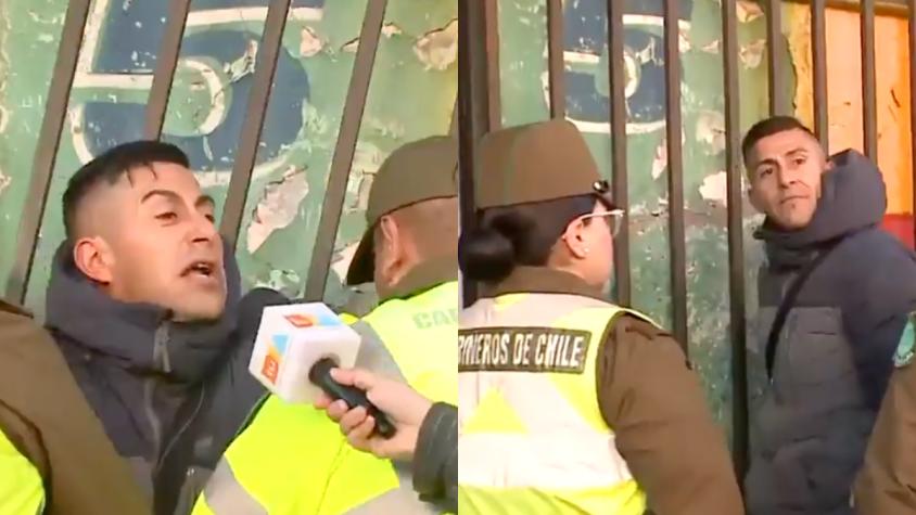 En transmisión en vivo de Tu Día Carabineros detuvo a sujeto que los insultó: "Se cree famoso"