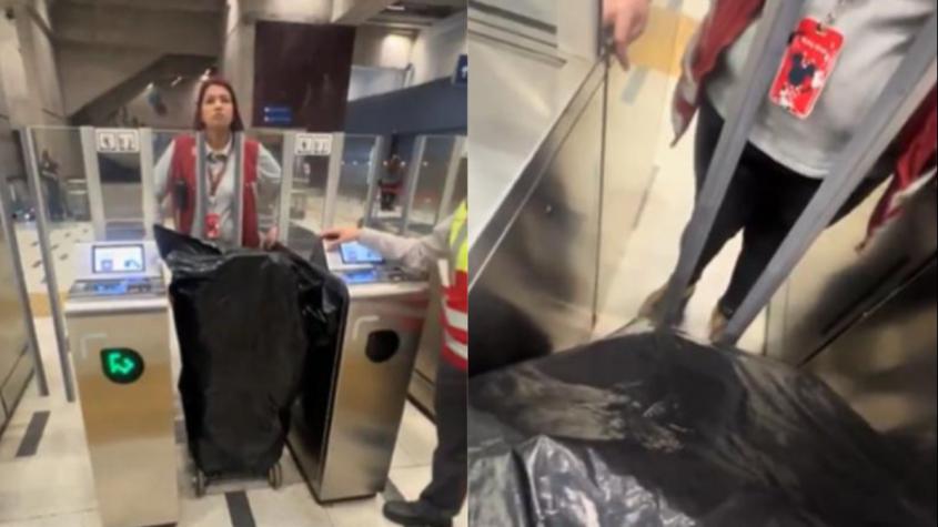 "Felicitaciones, así debe ser": funcionaria del Metro de Santiago se llena de elogios por enfrentarse a supuesto vendedor ambulante