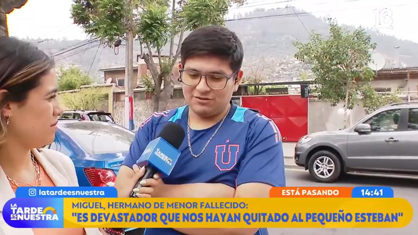 Hermano de niño fallecido en accidente en Recoleta opinó sobre el actuar de civil que persiguió a delincuentes