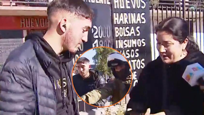 En plena fiscalización: madre llegó corriendo a socorrer a su hijo en San Ramón