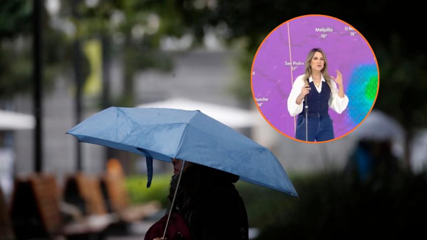 ¿A qué hora comienzan las precipitaciones?: Michelle Adam anuncia lluvias para este viernes en la Región Metropolitana