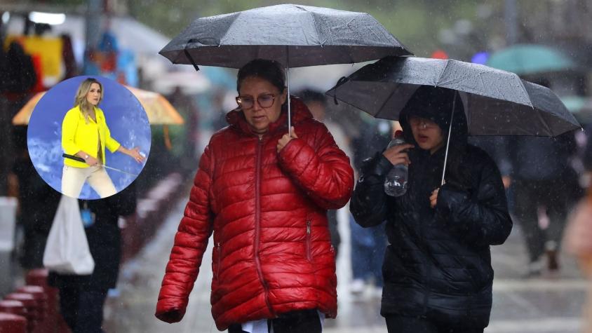 Michelle Adam informa sobre el sistema frontal que afectará a Santiago: "Precipitaciones en..."