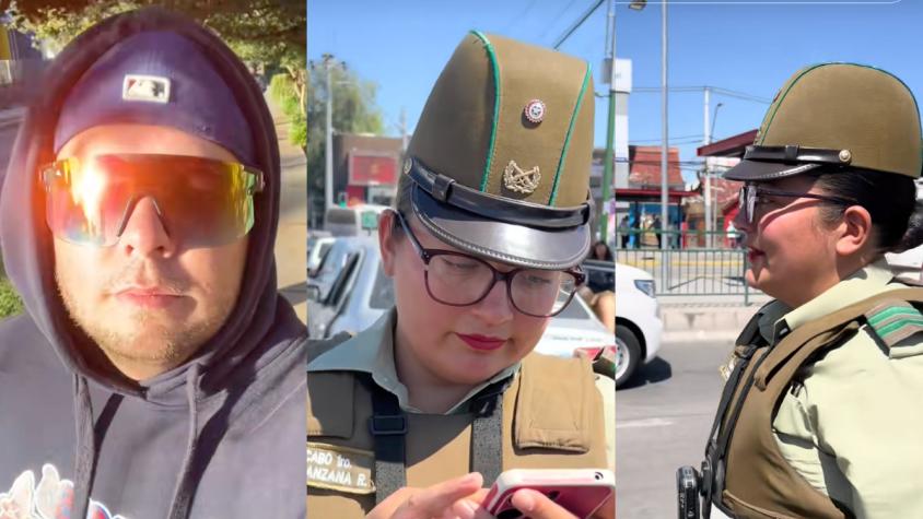 "Respeta la ley": Venezolano intentó exponer a carabinera en redes y terminó funado por los usuarios