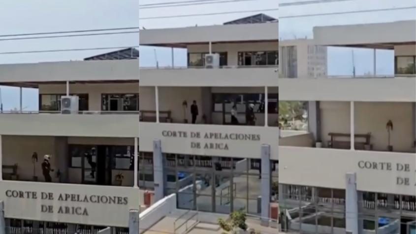 Video: El momento en que hombre fue abatido en la Corte de Apelaciones de Arica tras atacar a funcionario judicial