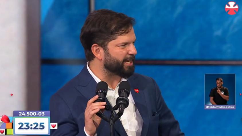 Estas fueron las tres especiales donanciones del Presidente Gabriel Boric para la Teletón 2025