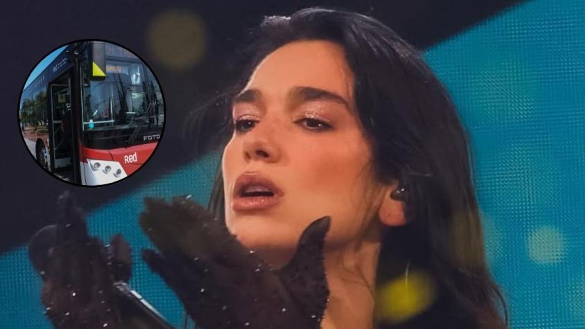RED Movilidad anuncia buses de apoyo por conciertos de Dua Lipa: revisa qué recorridos y hasta qué hora