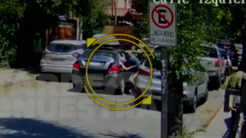 "¡Mi tata va adentro!": delincuentes roban auto y abandonan a adulto mayor en plena calle de Maipú