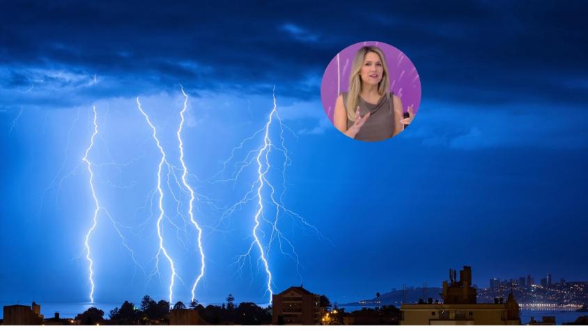 Michelle Adam informa a qué hora inician las tormentas eléctricas en Santiago