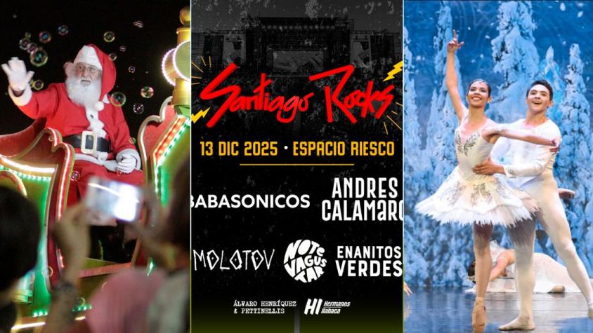 Los panoramas imperdibles en Santiago para este fin de semana del 12, 13 y 14 de diciembre