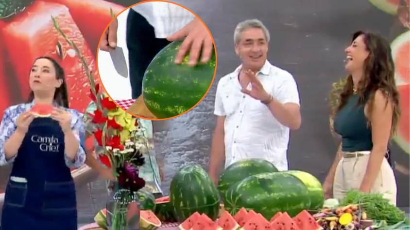 La novedosa técnica de José Luis Repenning para partir la sandía: "Me la enseñó mi papá"