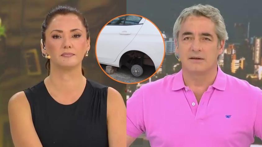 Insólito robo en Estación Central: trabajador de aplicación encontró su auto sin las cuatro ruedas