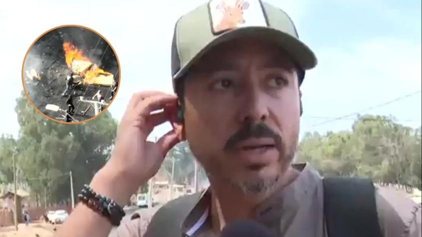 “¿Escucharon?”: Rodrigo Pérez reporta en vivo disparos durante el desalojo de la megatoma de San Antonio