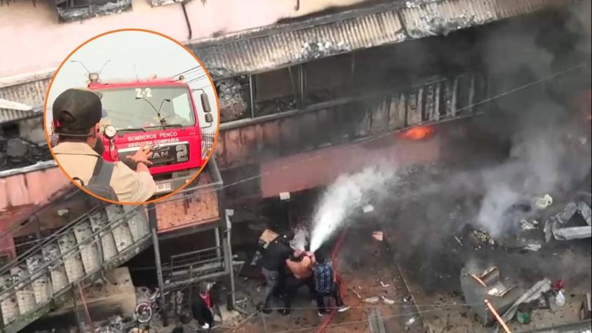 Tu Día capta en vivo dramático rescate de viviendas tras reactivación del fuego en Lirquén