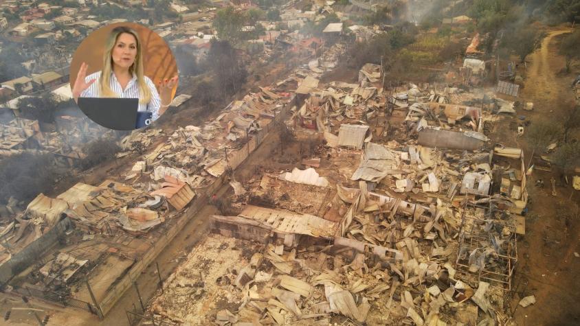 La advertencia de Michelle Adam por posibles nuevos focos de incendios en zonas afectadas: "Se vuelve peligroso"