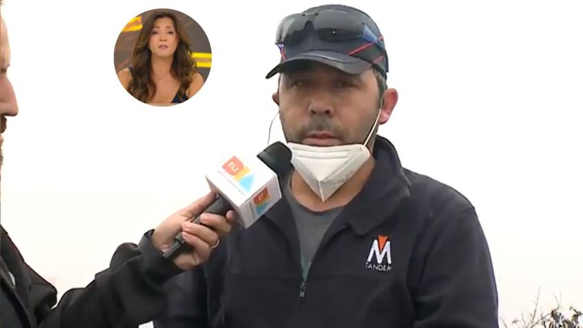 Las emotivas palabras de Priscilla Vargas a damnificado por incendios en Lirquén: "No bajas los brazos"