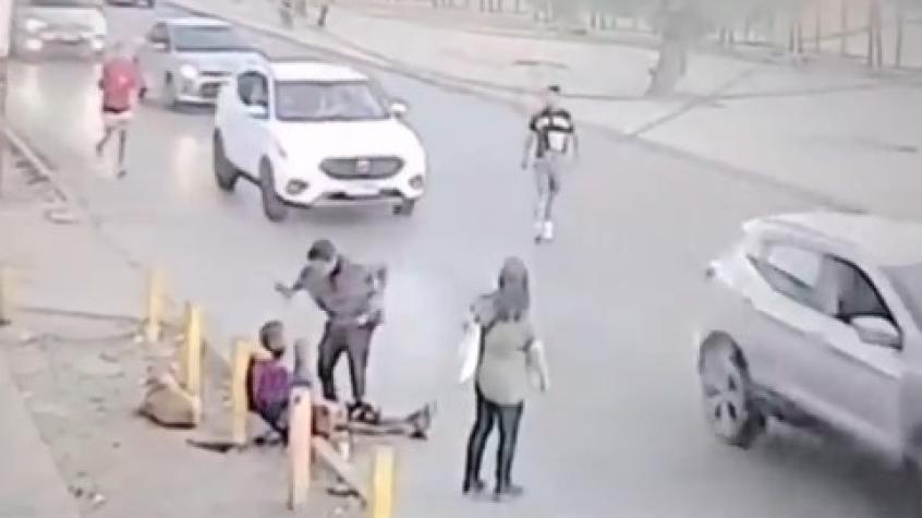 Sensible registro: prenden fuego a hombre en situación de calle en San Bernardo