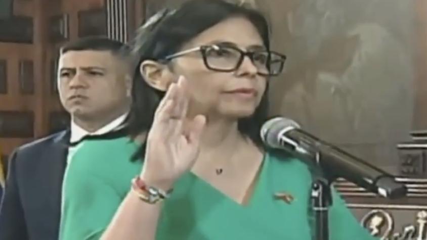 Con Diosdado Cabello presente: así fue el juramento de Delcy Rodríguez como presidenta de Venezuela