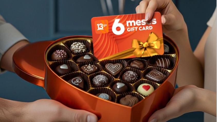 ¿El regalo perfecto? Sorprende este 14 de febrero con las nuevas Gift Cards y beneficios de 13GO