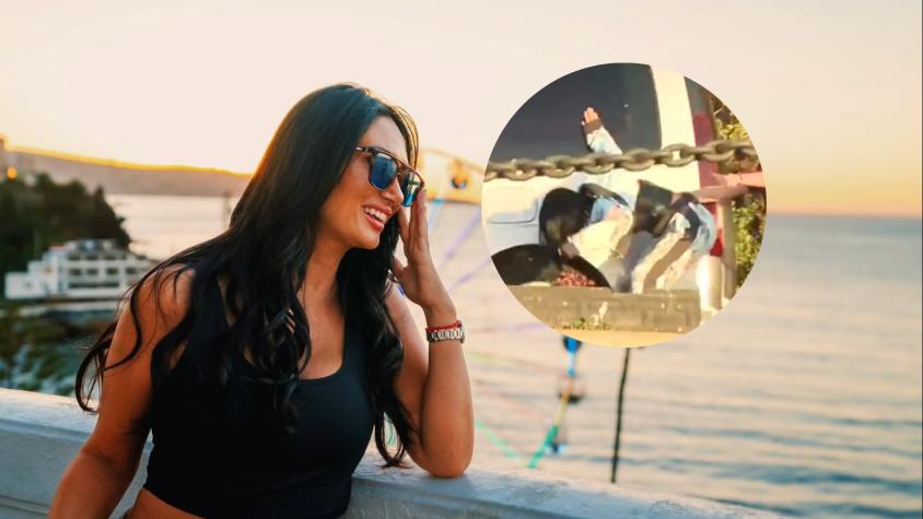 El susto de Pamela Díaz en vivo: animadora casi termina en el suelo