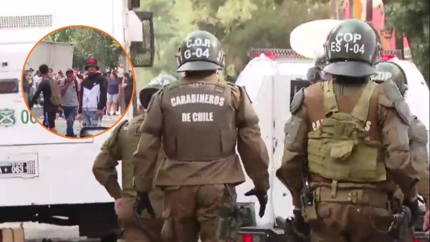 Hay seis detenidos: El violento enfrentamiento entre ambulantes y Carabineros en Meiggs