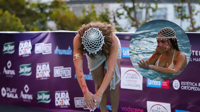 Así fue el fuerte golpe que sufrió Skarleth Labra en su piscinazo como Reina de Viña 2026
