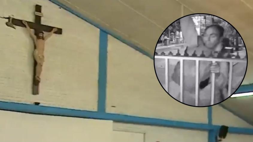 Robo en Parroquia de San Miguel: delincuente solitario saltó la reja y se llevó hasta las ofrendas