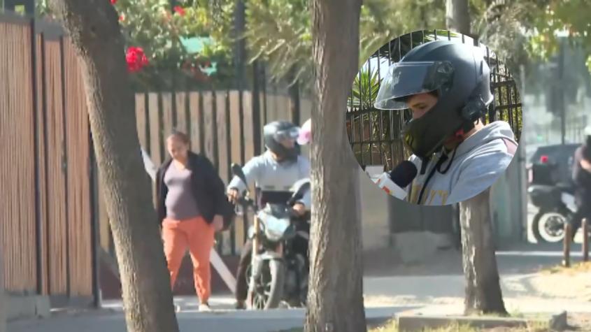 Motociclista intentó estacionar y huir a pie para evadir fiscalización: no tenía documentos ni papeles del vehículo
