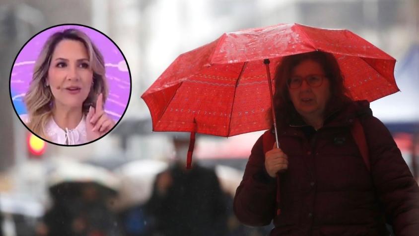 Michelle Adam revela el día y la hora que comienzan las lluvias en la Región Metropolitana