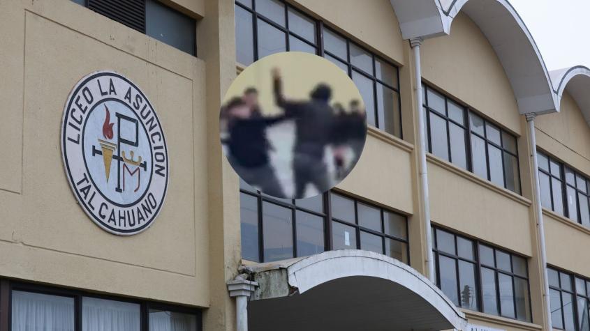 Batalla campal en colegio de Talcahuano: 17 estudiantes detenidos y 6 profesores lesionados