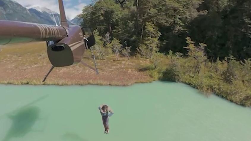 Pangal y sus primos saltaron desde un helicóptero a un lago para iniciar la aventura más extrema de “El Clan”