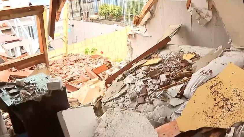 Grúa se desplomó sobre su casa en Coquimbo: afectada exhibió los daños en el segundo piso