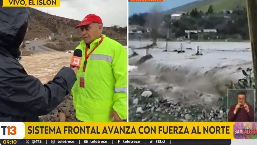 Ríos en la región de Coquimbo aumentan su caudal: peligro para la población cercana Ríos en la región de Coquimbo aumentan su caudal: peligro para la población cercana