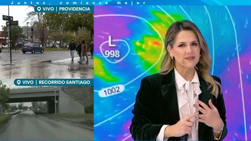 Michelle Adam explica cómo continuarán las precipitaciones en la Región Metropolitana