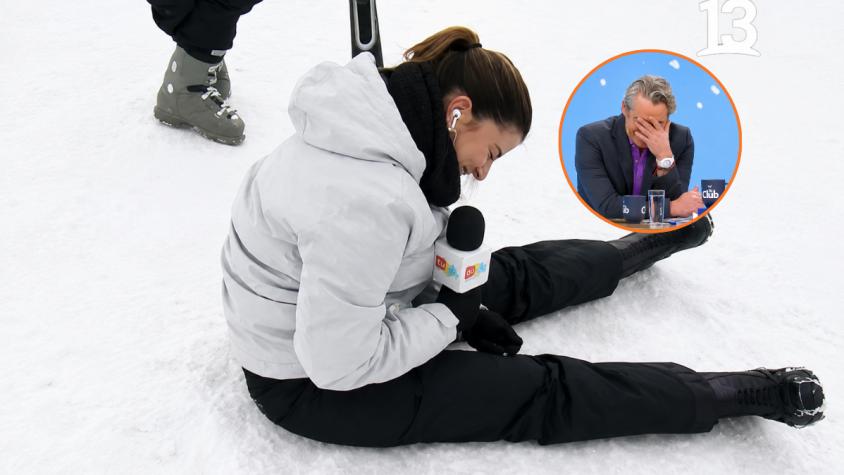 Repe no pudo contener la risa: la divertida caída de Delfina Gómez en pleno despacho desde la nieve Repe no pudo contener la risa: la divertida caída de Delfina Gómez en pleno despacho desde la nieve