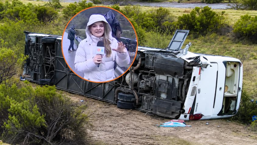 Accidente en la Ruta 68: bus volcó a la altura de Curacaví en pleno sistema frontal y dejó 15 lesionados