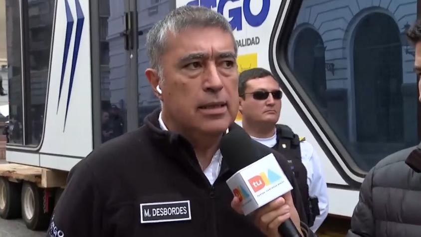 Alcalde Mario Desbordes explica cómo funcionarán los nuevos módulos de seguridad de Meiggs y Plaza de Armas
