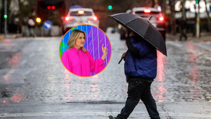 Este jueves vuelven las precipitaciones a Santiago: Michelle Adam cuenta a qué hora comienzan las lluvias 