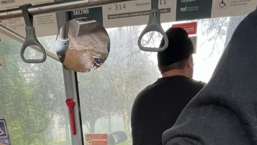 La reacción de pasajeros de micro que fue arrastrada por aluvión en Las Condes