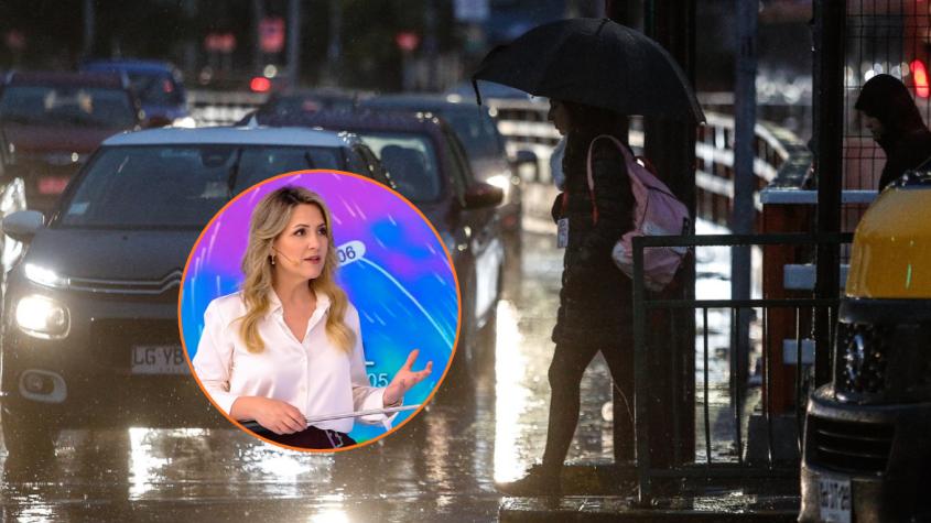 Michelle Adam revela a qué hora se concentrarán las lluvias más intensas en Santiago este martes