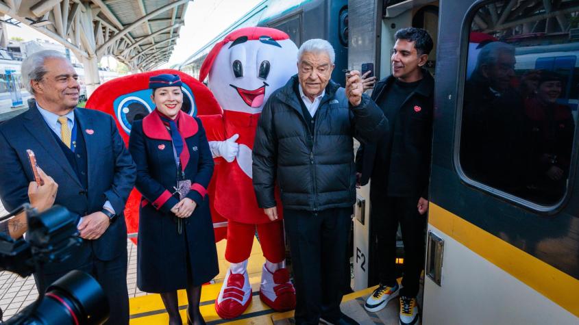 Gira Teletón inicia su recorrido por el sur a bordo del tradicional tren solidario
