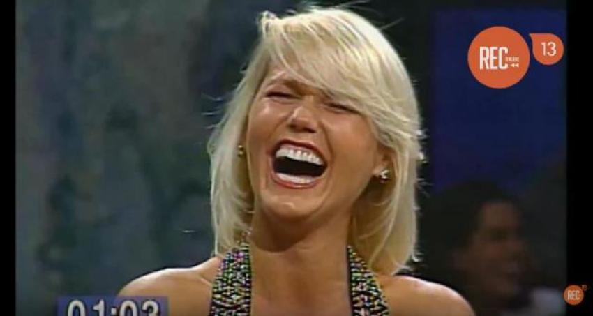 Xuxa con ataque de risa en Viva el Lunes (1996)