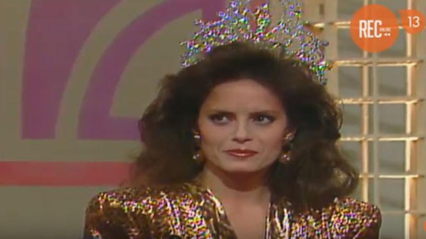 Cecilia Bolocco como Miss Mundo (1987)