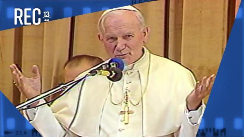 #MomentosREC: Juan Pablo II visita Chile (Casa Central Universidad Católica, 1987)